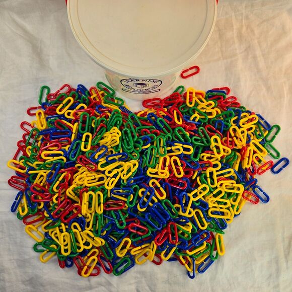 Learning Resources Link 'N' Learn Buckets 2000 4 Color Links w/ Pattern Cards - Picture 5 of 6